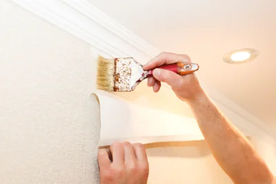 Pose de papier peint à Loudet — revêtements muraux et toiles de verre
